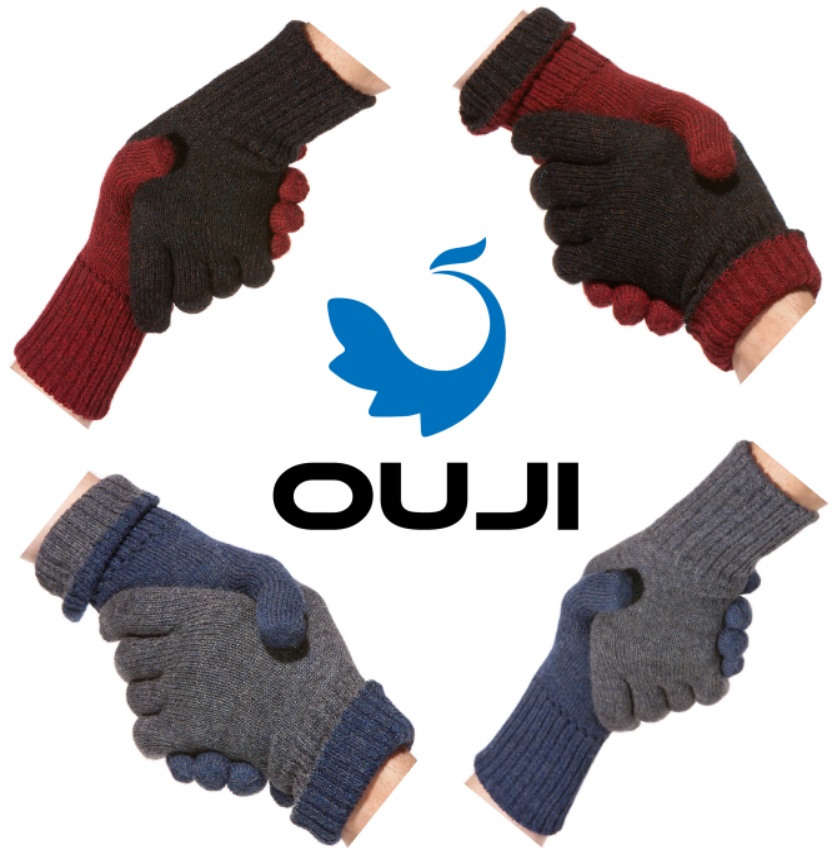 Outdoor enthusiast adjusting trekking poles with thermal alpaca glove liners in subzero temperatures